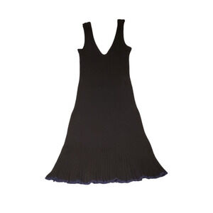 Rag & Bone Black Tank Sweater Dress Ribbed Stretch Purple Trim Women Size XS NEW